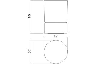 Стакан Aquatek Лира AQ4428MB черный